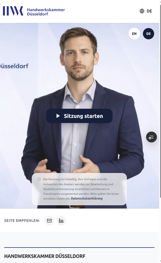 Digitaler Gründungsberater der Handwerkskammer Düsseldorf